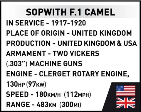Klocki Sopwith F.1 Camel