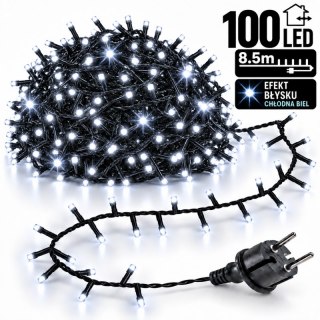 Światełka lampki 100 LED ZIMNY BIAŁY, FLASH BIAŁY LAMP08B