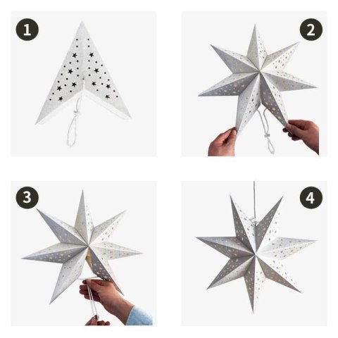 GWIAZDA PAPIEROWA ŚWIĄTECZNA AŻUROWA welurowa czarna 35 cm WITRAŻ 3D WG15
