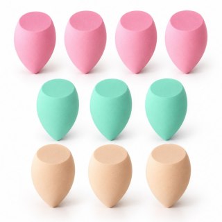 Zestaw 10 szt. miękkich gąbeczek do makijażu, blender PASTEL MINT GB11