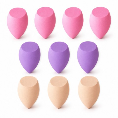 Zestaw 10szt. miękkich gąbeczek do makijażu, blender PASTEL VIOLET GB12