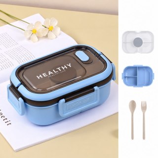 Śniadaniówka LUNCH BOX ze sztućcami 21 x 14,5 x 8cm niebieski PJM51