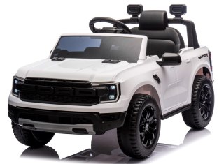 FORD RANGER Raptor BIAŁY Auto na akumulator EVA Skóra pilot AKUMULATOR LION