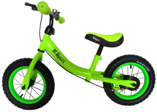 Rowerek biegowy R3 zielony R-Sport 12'' hamulec, dzwonek