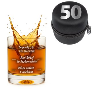 Urodzinowa szklanka do whisky - prezent dla mężczyzny na 50 urodziny