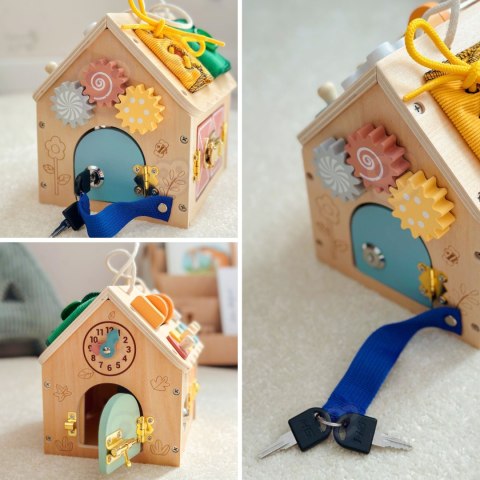 TOOKY TOY Drewniany Domek Manipulacyjny