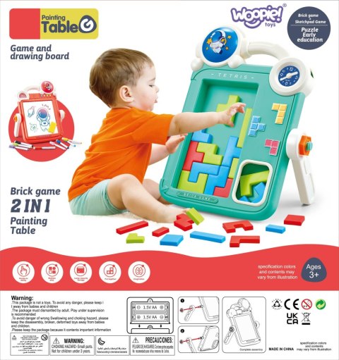 WOOPIE Dwustronna Tablica do Rysowania Gra Tetris 2w1