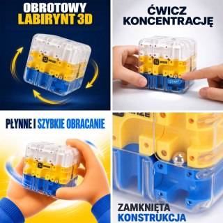 WOOPIE Łamigłówka Gra Logiczna Labirynt 3D Kostka Niebieska