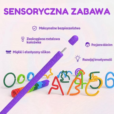 WOOPIE Twist Art Antystresowe Rurki 3D Sensoryczne Różne Struktury 8 el.