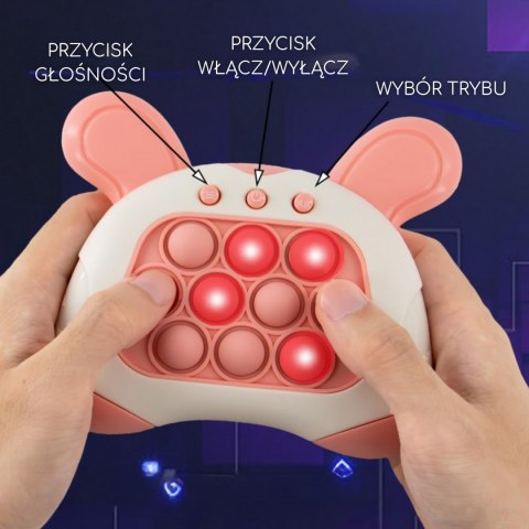 WOOPIE Gra POP IT Elektryczna Antystresowa Zręcznościowa Uszy Króliczka