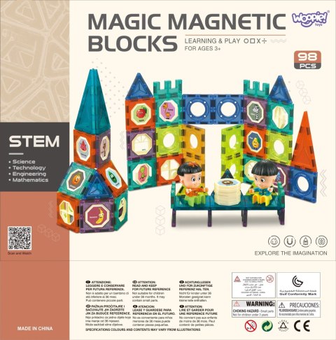 WOOPIE Klocki Magnetyczne Zamek 98 el.