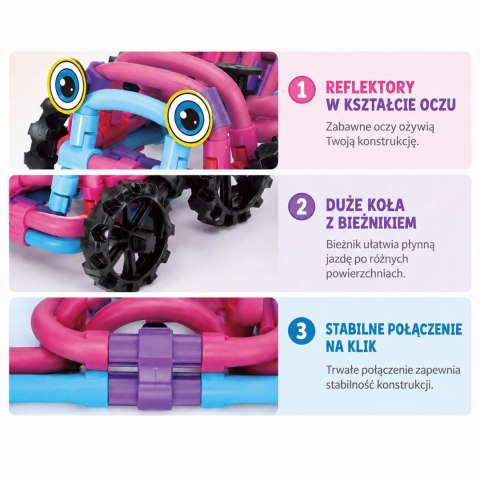 WOOPIE Twist Art Klocki Rurki Konstrukcyjne 3D Auto 44 el.
