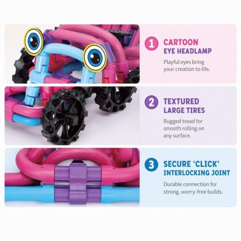 WOOPIE Twist Art Klocki Rurki Konstrukcyjne 3D Auto 44 el.