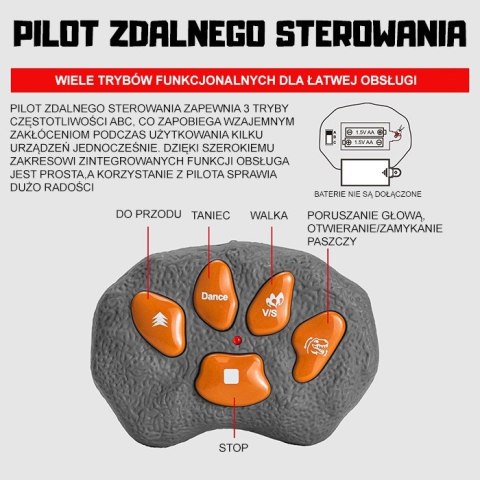 WOOPIE Dinozaur Zdalnie Sterowany RC Robot T-Rex