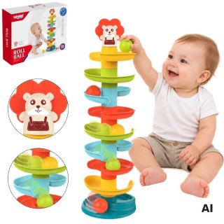 WOOPIE BABY Kulodrom Tor Kulkowy Zestaw Spirala + 6 Kulek