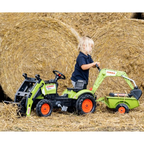 FALK Traktor z Przyczepą CLAAS Arion Backhoe ŁYŻKA + Ładowarka Od 2 Lat