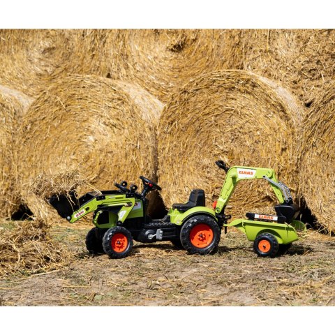 FALK Traktor z Przyczepą CLAAS Arion Backhoe ŁYŻKA + Ładowarka Od 2 Lat