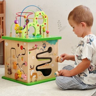 TOOKY TOY Kostka Edukacyjna Sorter Labirynt Przeplatanka Zwierzątka