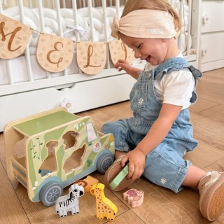 TOOKY TOY Samochód Sorter Kostka Aktywności Montessori Safarii