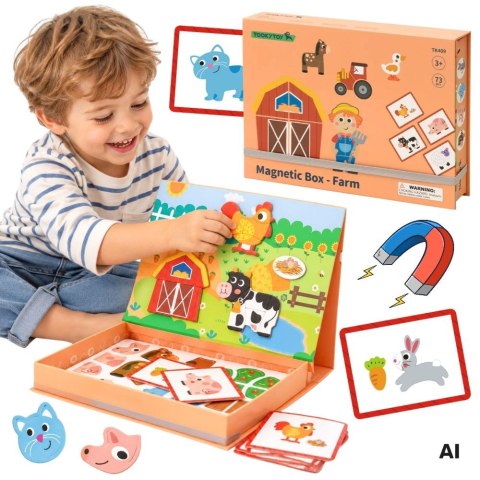 TOOKY TOY Układanka Magnetyczna Farma Puzzle