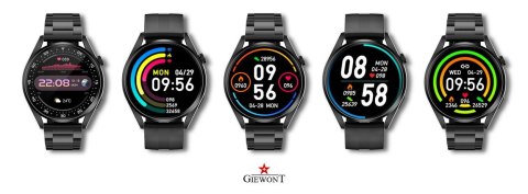 Smartwatch GIEWONT Vertex SmartCall GW450-1 Carbon/Carbon Silikon