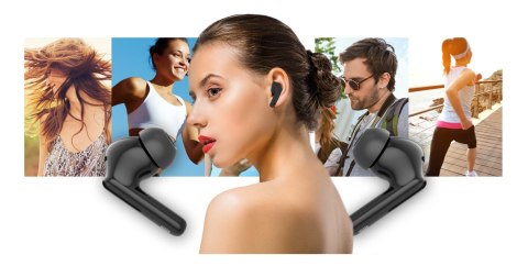 Słuchawki bezprzewodowe GIEWONT RealSound PRO ANC ENC GWS800-1 Czarne