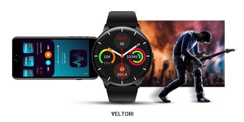 Smartwatch VELTORI VT160-1 Czarny Pasek Silikonowy