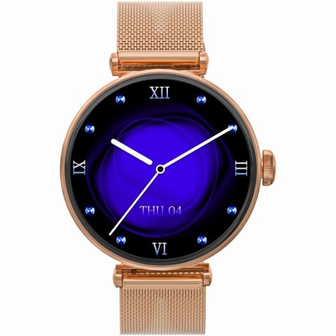 Smartwatch Gravity Różowe Złoto Biały 2 Paski GT26-2