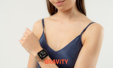 Smartwatch Gravity Różowe Złoto Szary 2 Paski GT17-4