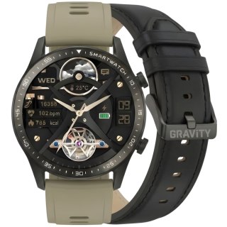 Smartwatch Gravity Czarny 2 Paski GT10-2