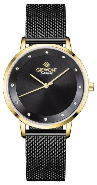Zegarek Damski Giewont Sapphire Złoto Czarny GW4130-B4