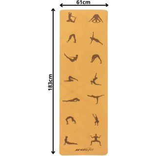 KORKOWA MATA DO ĆWICZEŃ JOGI 183x61x0.4CM ENERO FIT