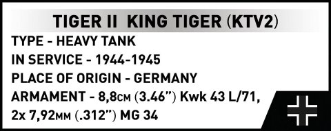Klocki Tiger II King Tiger KTV2 1572 elementy