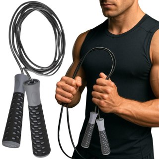 SKAKANKA FITNESS PVC 300CM CZARNA ENERO FIT