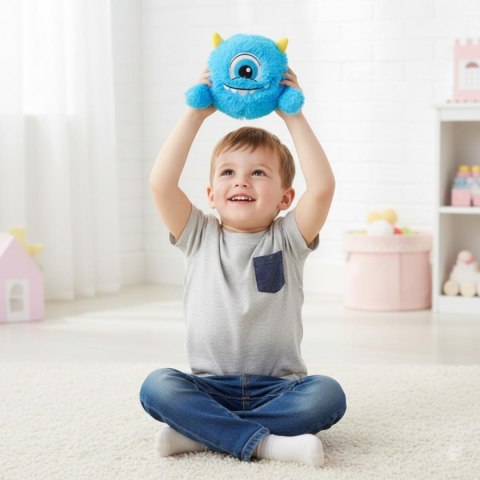 PIŁKA EMOJI 23CM Z RĄCZKAMI NIEBIESKA