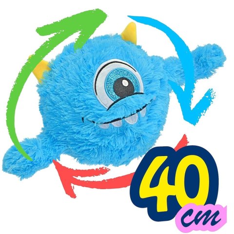 PIŁKA EMOJI 40CM Z RĄCZKAMI NIEBIESKA