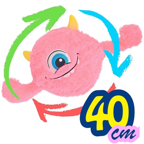 PIŁKA EMOJI 40CM Z RĄCZKAMI RÓŻOWA