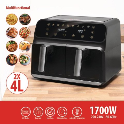 FRYTOWNICA BEZTŁUSZCZOWA 1700W 2x4L ALPINA