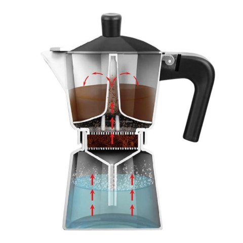 KAWIARKA (6 FILIŻANEK; 300 ML; BROWN) MAESTRO