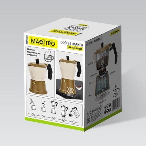 KAWIARKA ALUMINIOWA (3 FILIŻANKI; 150 ML) MAESTRO