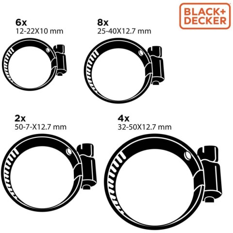 OPASKA ŚLIMAKOWA OBEJMA ZACISKOWA 20SZT BLACK + DECKER