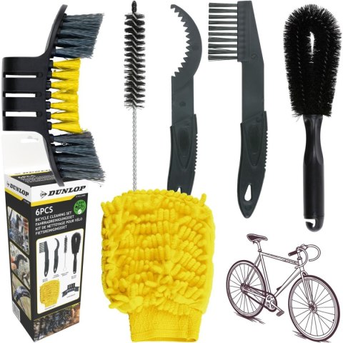 ZESTAW DO CZYSZCZENIA ROWERU 6 ELEMENTÓW DUNLOP