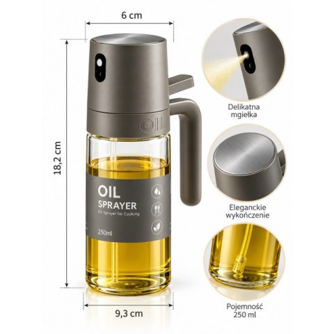 Butelka, spray do oliwy, oleju, dozownik, rozpylacz 250ml POJ13