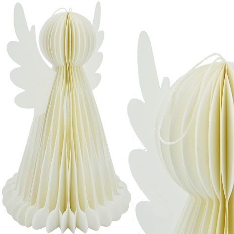 ANIOŁ DEKORACYJNY PAPIEROWY LED 38CM