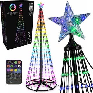 CHOINKA DEKORACYJNA 154LED RGB 150CM BLACK