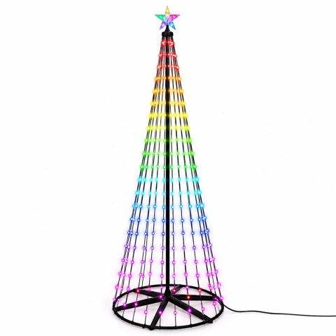 CHOINKA DEKORACYJNA 154LED RGB 150CM BLACK