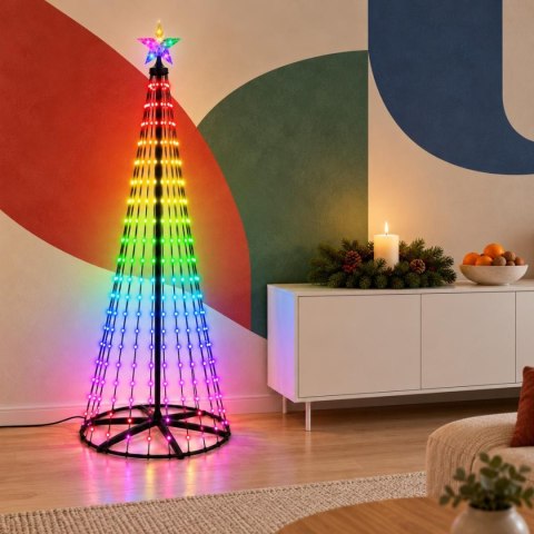 CHOINKA DEKORACYJNA 154LED RGB 150CM BLACK