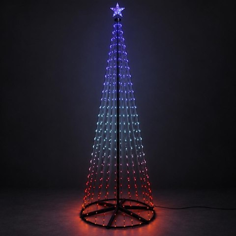 CHOINKA DEKORACYJNA 370LED RGB 210CM BLACK