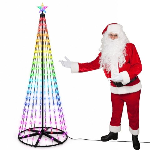 CHOINKA DEKORACYJNA 370LED RGB 210CM BLACK