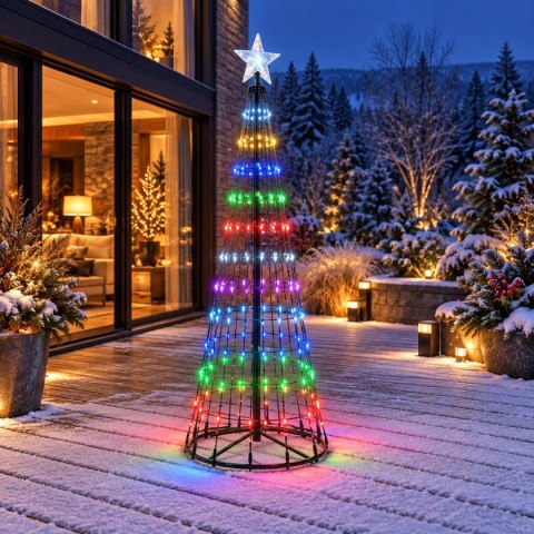 CHOINKA DEKORACYJNA 370LED RGB 210CM BLACK